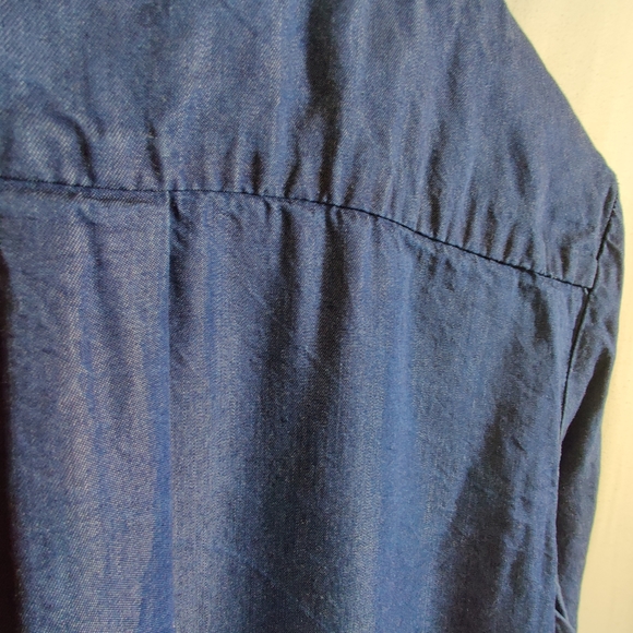 BANANA REPUBLIC Women's Parker Blue Long Sleeve Button Up Collared Shirt M - Picture 11 of 12